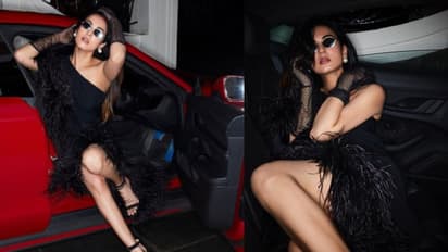 కారులో కిర్రాక్ ఫోజులిచ్చిన సోనాల్ చౌహాన్, బ్లాక్ డ్రెస్ లో హీరోయిన్  బ్లాస్టింగ్ ఫోటోలు 