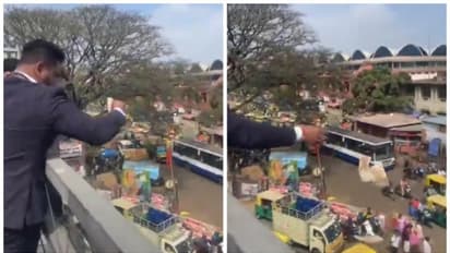 ఫ్లై ఓవర్ పై నుంచి కట్టల్లో తెచ్చిన డబ్బు వెదజల్లాడు.. అందుకోవడానికి ఎగబడ్డ జనం.. వైరల్ వీడియోలు ఇవే