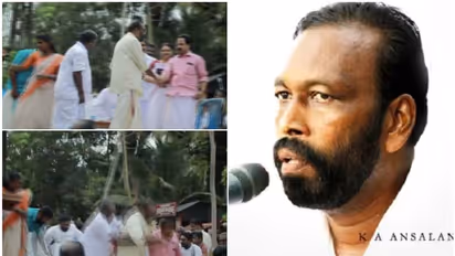 മേൽപ്പാലത്തിനായി സമരം, എംഎൽഎ അടക്കം വേദിയിൽ; തിരുവനന്തപുരത്ത് പ്രതിഷേധ ധര്ണ്ണക്കിടെ സ്റ്റേജ് തകര്ന്ന് വീണു