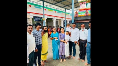 ಅವಳಿ ಮಕ್ಕಳ ಜೊತೆ ಘಾಟಿ ಸುಬ್ರಹ್ಮಣ್ಯ ದೇಗುಲಕ್ಕೆ ಭೇಟಿ ನೀಡಿದ ನಟಿ ಅಮೂಲ್ಯ ದಂಪತಿ