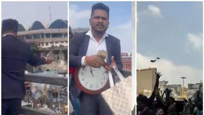 ഫ്ലൈ ഓവറിന് മുകളിൽ നിന്ന് നോട്ടുകൾ വാരിയെറിഞ്ഞ് യുവാവ്; വൻ ഗതാഗതക്കുരുക്ക്, ഒടുവില് പിടിവീണു