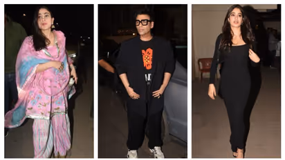 Janhvi Kapoor, Sara Ali Khan and many more spotted at Varun Dhawan, Natasha’s anniversary party