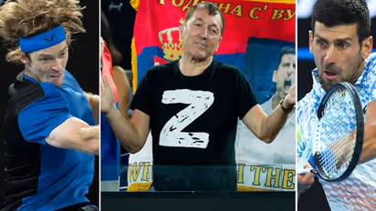 Australian Open 2023: Outrage after spectator shows Russia's 'Z' war symbol during Rublev vs Djokovic clash