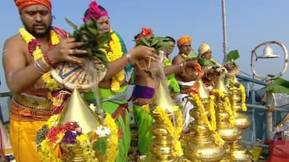 விண்ணை முட்டும் அரோகரா முழக்கம்..16 ஆண்டுகளுக்கு பிறகு பழனி முருகன் கோவில் குடமுழுக்கு விழா நடைபெற்றது..!