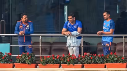 'Mahi in the house': Dhoni fans go berserk as former skipper enjoys India vs NZ T20I in Ranchi - WATCH