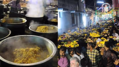 150 ஆடு, 500 கோழி; கம கம பிரியாணி வாசனையுடன் அரங்கேறிய முனியாண்டி கோவில் திருவிழா