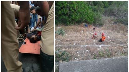 താക്കോല്‍ കുരങ്ങ് തട്ടിയെടുത്തു, പിന്നാലെ പോയി അപകടത്തിലായി; താമരശ്ശേരി ചുരത്തിൽ യുവാവിനെ രക്ഷപ്പെടുത്തി