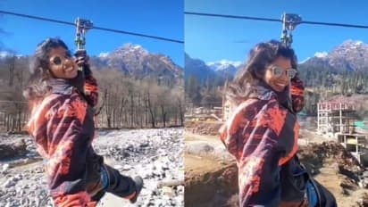 സിപ് ലൈനിലൂടെ ചിരിച്ചുകൊണ്ട് ശ്രുതി രജനീകാന്ത്; സാഹസികത പങ്കുവച്ച് താരം