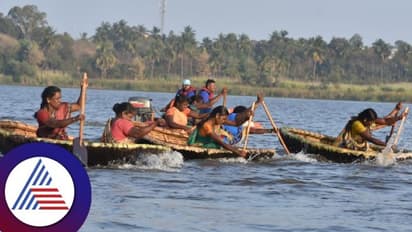 ಹಂಪಿ ಉತ್ಸವದಲ್ಲಿ ತಾಯಿ ಭುವನೇಶ್ವರಿ ದೇವಿ ಭವ್ಯ ಮೆರವಣಿಗೆ: ತೆಪ್ಪ ಸ್ಪರ್ಧೆಯಲ್ಲಿ ಪಾಲ್ಗೊಂಡ ಮೀನುಗಾರರು