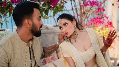 சங்கீத நிகழ்ச்சியில் குத்தாட்டம் போட்ட கேஎல் ராகுல் அதியா ஷெட்டி: வைரலாகும் புகைப்படங்கள்!