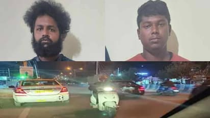 കാറിൽ ബൈക്ക് ഇടിച്ചു കേറ്റി പണം തട്ടാൻ ശ്രമം: ബെംഗളൂരുവിൽ രണ്ട് യുവാക്കൾ അറസ്റ്റിൽ