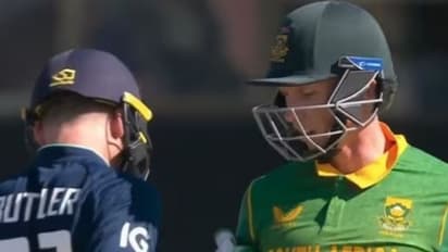 ఏంటి రస్సీ, నీ బాధేంటి అసలు..? డసెన్ తో  వాగ్వాదానికి దిగిన బట్లర్.. అంపైర్ల మందలింపు 