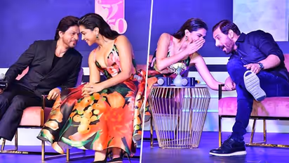 Pathaan stars candid moments: Shah Rukh Khan, Deepika Padukone and John Abraham greet media and fans