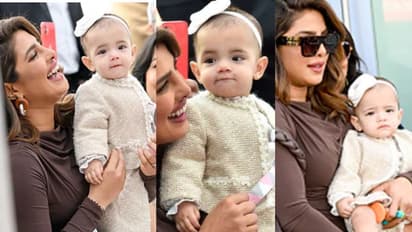 മകളുടെ മുഖം ആദ്യമായി ആരാധകർക്ക് മുന്നിൽ വെളിപ്പെടുത്തി പ്രിയങ്ക ചോപ്ര; ചിത്രങ്ങള്‍ വൈറല്‍