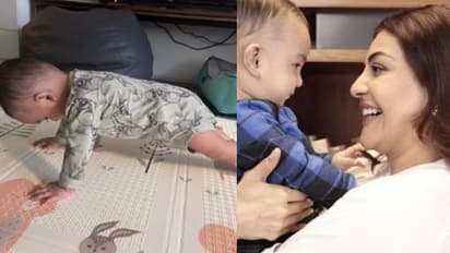 ഒമ്പതാം മാസത്തിലെ നീലിന്റെ കുഞ്ഞ് 'വർക്കൗട്ട് '; വീഡിയോയുമായി കാജല് അഗര്വാള്