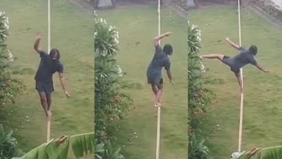 'കാല് കുത്തണം കുത്തണം എന്ന് തോന്നും'; മഴയത്ത് സ്ലാക്ക്ലൈനിംഗുമായി പ്രണവ് മോഹന്‍ലാല്‍