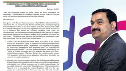 അദാനി വിവാദത്തില് മോദിയുടെ മൗനത്തിനെതിരെ കോൺഗ്രസ്, പ്രധാനമന്ത്രിക്കെതിരെ ചോദ്യപരമ്പര, ആദ്യദിനം 3 ചോദ്യങ്ങള്