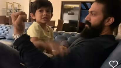 WATCH: KGF star Yash and his son Yatharv's cute chat; take a look at THIS adorable video 