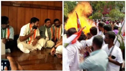 ഇന്ധന സെസ് പിൻവലിക്കണം; പ്രതിഷേധം ശക്തമാക്കി കോൺഗ്രസും ബിജെപിയും, പ്രതിപക്ഷ എംഎൽഎമാരുടെ സത്യഗ്രഹ സമരം 2ാംദിവസം