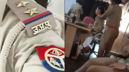 യൂണിഫോമില്‍ സ്റ്റേഷനില്‍ വച്ച് കോണ്‍സ്റ്റബിളിനെ ഉപയോഗിച്ച് മസാജ് ചെയ്യിച്ച് വനിതാ പൊലീസ്  ഉദ്യോഗസ്ഥ