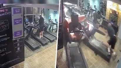 Speeding car crashes into a gym, hits man on treadmill; horrifying video goes viral
