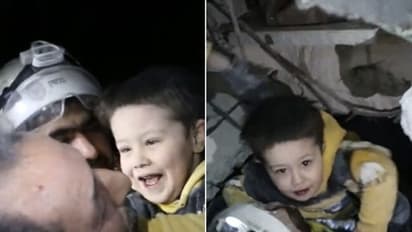 മരണത്തില്‍ നിന്ന് ചിരിയോടെ ജീവിതത്തിലേക്ക്; കുഞ്ഞിനെ ഉമ്മകള്‍ കൊണ്ട് മൂടി രക്ഷാപ്രവര്‍ത്തകര്‍, വീഡിയോ