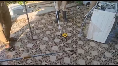 இல்லத்தரசிகளே உஷார்; வாஷிங் மெஷினில் கூலாக காற்று வாங்கிய விஷ பாம்பு