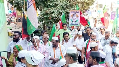 SDPI கட்சியின் நிர்வாகிகளுடன் வாக்கு சேகரிப்பில் ஈடுபட்ட அமைச்சர் ஆவடி நாசர்!