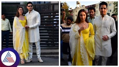 ಮದುವೆಯಾಗಿ ಮೊದಲ ಬಾರಿಗೆ  ಮುಂಬೈಗೆ ಬಂದ ನಟ ಸಿದ್ದಾರ್ಥ್‌ ದಂಪತಿ, ಗಮನ ಸೆಳೆದ ಕಿಯಾರಾಳ ತಾಳಿ- ಸಿಂಧೂರ!