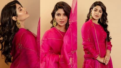 పింక్ డ్రెస్ లో భీమ్లా నాయక్ బ్యూటీ మెరుపులు.. తన్మయత్వంలో సంయుక్త, లిప్స్ హాట్ నెస్ తో టెంప్టింగ్ ఫోజులు 