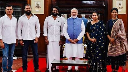 PM Narendra Modi meets Kantara star Rishab Shetty and KGF actor Yash in Bengaluru