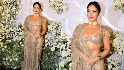 Bhumi Pednekar upped style quotient in her golden saree at Sidharth-Kiara's wedding reception bash