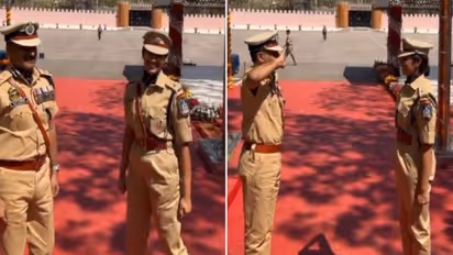 ഡിജിപിയായ അച്ഛന് ഐപിഎസ്സുകാരി മകളുടെ സല്യൂട്ട്, അഭിമാന നിമിഷത്തിന്റെ വീഡിയോ വൈറൽ