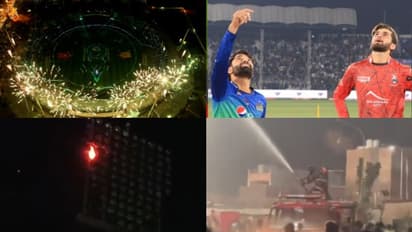 പാക്കിസ്ഥാന്‍ സൂപ്പര്‍ ലീഗ് ഉദ്ഘാടന മത്സരത്തിന് മുമ്പ് ഫ്ലഡ് ലൈറ്റിന് തീ പിടിച്ചു-വീഡിയോ