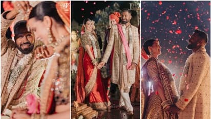 இந்து முறைப்படி மாலை மாற்றி திருமணம் செய்த ஹர்திக் பாண்டியா - வைரலாகும் திருமண புகைப்படங்கள்!