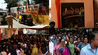 ഉദ്ദവ് താക്കറെയ്ക്ക് പിന്തുണ പ്രഖ്യാപിച്ച് മാതോശ്രീയിൽ ശിവസേന പ്രവര്ത്തകര് സംഘടിക്കുന്നു