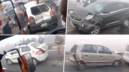 Ghaziabad: Amid dense fog, over dozen vehicles collide on Delhi-Meerut Expressway; 1 seriously injured