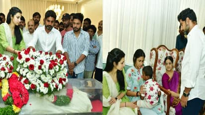 పాదయాత్రకు బ్రేక్.. తారకరత్న భౌతికకాయానికి లోకేష్ దంపతుల నివాళులు.. కుటుంబ సభ్యులకు పరామర్శ..