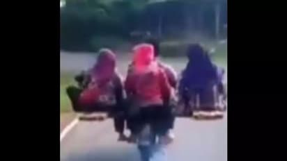 എട്ടംഗ കുടുംബത്തിന് സഞ്ചരിക്കാൻ ഒരു ബൈക്ക്; വീഡിയോ വൈറലാകുന്നു