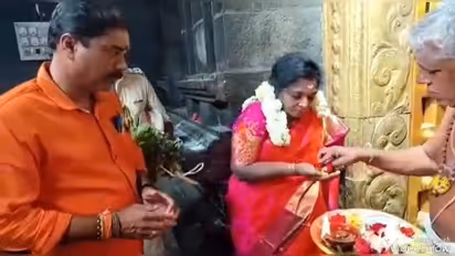 பழனி முருகன் கோவிலில் அளுநர் தமிழிசை குடும்பத்தினருடன் சாமி தரிசனம்