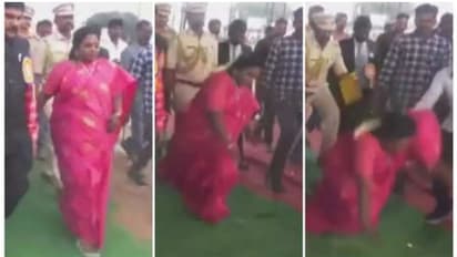 തമിഴ്നാട്ടിൽ റോക്കറ്റ് വിക്ഷേപണത്തിന് എത്തി; തെലങ്കാന ഗവർണർ അടിതെറ്റി വീണു, സുരക്ഷാ ഉദ്യോഗസ്ഥർ രക്ഷയ്ക്കെത്തി