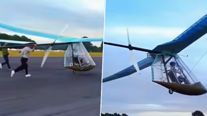 Future of travelling: Unique attempt to fly in personal aircraft goes viral