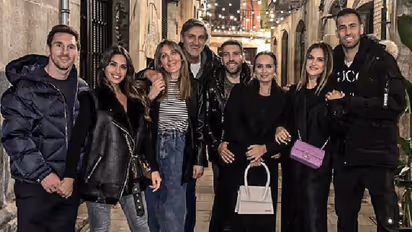 Barcelona fans go berserk as Messi enjoys night out in Catalan capital with wife, former teammates
