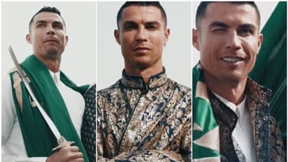 തോബ് ധരിച്ച്, വാളും കയ്യിലേന്തി ആനന്ദ നൃത്തമാടി ക്രിസ്റ്റ്യാനോ; സൗദിയിലെ സൂപ്പര്‍സ്റ്റാര്‍, വീഡിയോ വൈറല്‍