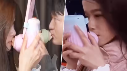 Bizarre device lets long-distance lovers kiss remotely from anywhere in the world; here's how it works