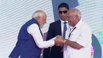 ಶಿವಮೊಗ್ಗ: ಯಡಿಯೂರಪ್ಪಗೆ ಮೋದಿ ಭಾವುಕ ಗೌರವ