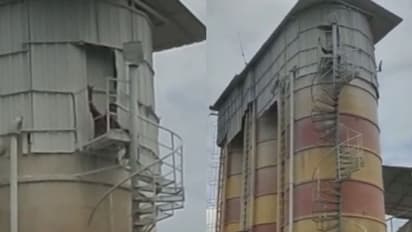 ജോലിയിൽ നിന്ന് പിരിച്ചുവിട്ടു; സിമന്റ് മിക്സിംഗ് ടവറിന് മുകളിൽ കയറിജീവനക്കാരന്റെ ആത്മഹത്യാ ഭീഷണി