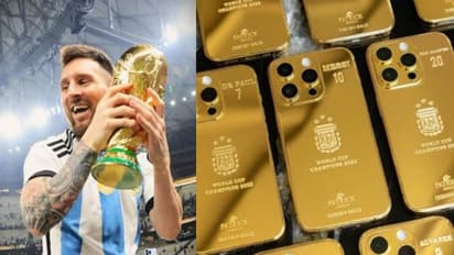 அர்ஜெண்டினா கால்பந்து வீரர்களுக்கு தங்க ஐஃபோன்களை பரிசு.. இன்ப அதிர்ச்சி கொடுத்த லியோனல் மெஸ்ஸி