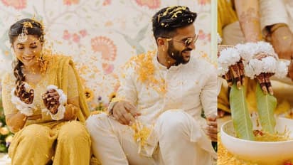 '50 shades of yellow' - Check out the endearing clicks from Shardul Thakur's 'Haldi' ceremony
