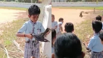 'ഈ കുഞ്ഞിന് സ്നേഹവും അഭിനന്ദനവും നല്‍കാതെ പോകുന്നതെങ്ങനെ'; വീഡിയോ...